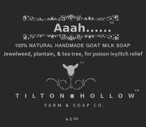 Aaah....™️ Poison ivy/itch relief, soap with Jewelweed, Plantain, oats, & Tea Tree