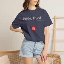Load image into Gallery viewer, Pride, lived. - TEE- Denim Blue