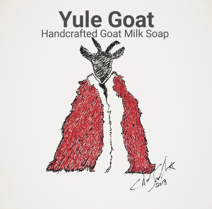 Yule Goat - Handcrafted Goat Milk Soap, with Cranberry & Spice. With Short story 