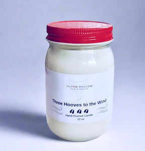 Three Hooves to the wind™️ - 12 oz Soy Candle