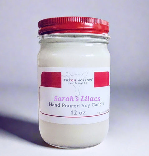 Sarah's Lilacs - 12 oz Hand-poured soy candle