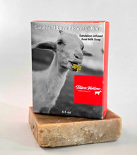 Load image into Gallery viewer, Sarah's "I Love Flowers" Bar™️ - Goat Milk Soap with Dandelion-Infusion, &amp; Essential Oils