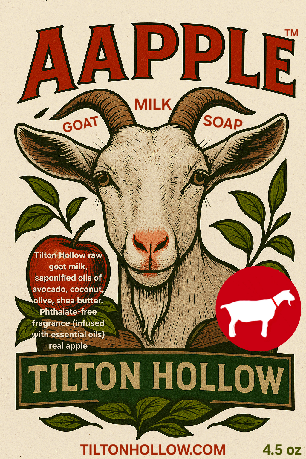 Aapple™️ - Goat Milk Soap with a crisp scent of apples!