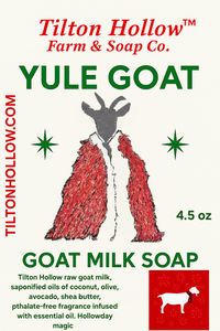 Yule Goat™️ - Handcrafted Goat Milk Soap, with Cranberry & Spice. With Short story "A visit from Yule Goat"