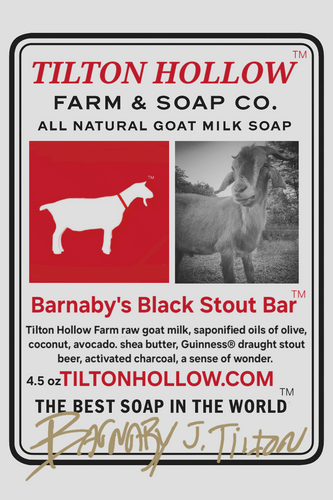 Barnaby's Black Stout Bar™️ - Unscented Goat Milk Soap with Activated Charcoal & Irish Stout Beer