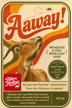 Load image into Gallery viewer, Aaway!™️ - Goat Milk Soap with Lemon, Eucalyptus, &amp; Aloe. To repel pesky insects