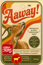 Load image into Gallery viewer, Aaway!™️ - Goat Milk Soap with Lemon, Eucalyptus, &amp; Aloe. To repel pesky insects