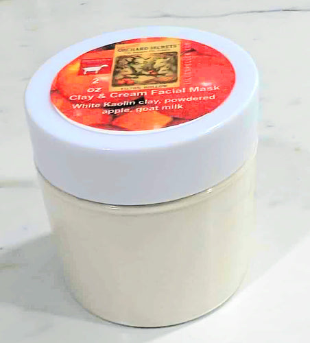 Orchard Secrets: Clay & Cream. Face Mask with goat milk, kaolin clay, & apple.