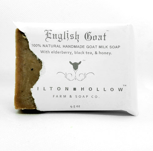 English Goat - unscented Goat milk soap with elderberry, black tea, & honey
