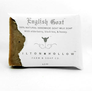 English Goat™️ - unscented Goat milk soap with elderberry, black tea, & honey