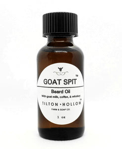 Goat Spit - beard oil, with goat milk, coffee, & whiskey (2 sizes)