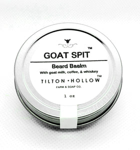 Goat Spit - beard baalm, with goat milk, coffee, & whiskey (Size options)