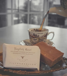 English Goat™️ - unscented Goat milk soap with elderberry, black tea, & honey