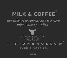 Load image into Gallery viewer, Milk &amp; Coffee - Unscented Goat Milk Soap with Brewed Coffee