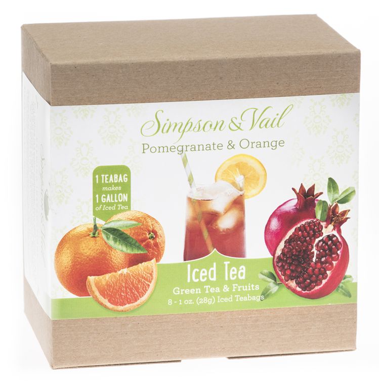 Pomegranate & Orange Green Fruits Iced Teabags [8 Count]